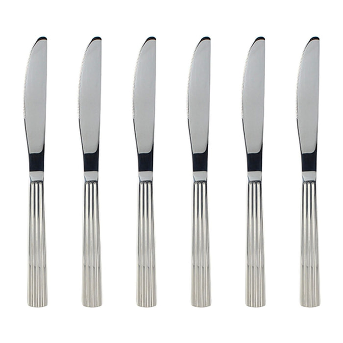 Lot de 6 couteaux en acier inoxydable  LOUISE