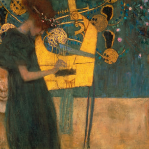 Tableau célèbre Music de Gustav Klimt Tableau alu Dibond