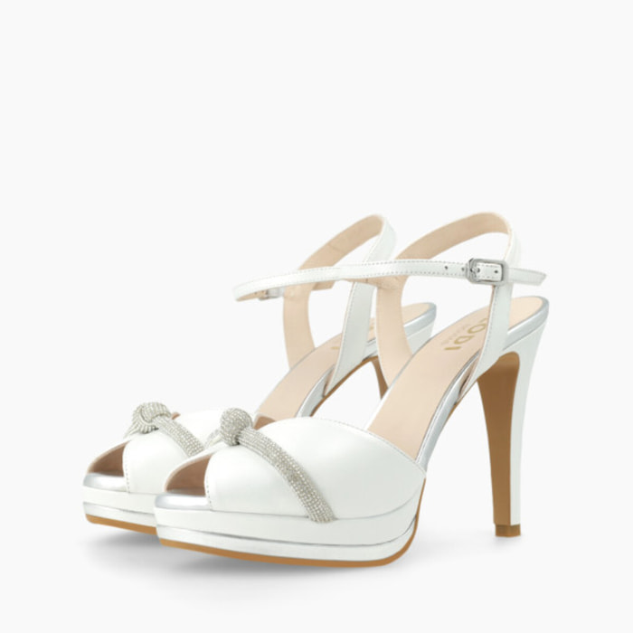 SANDALIAS DE NOVIA BLANCAS PASU