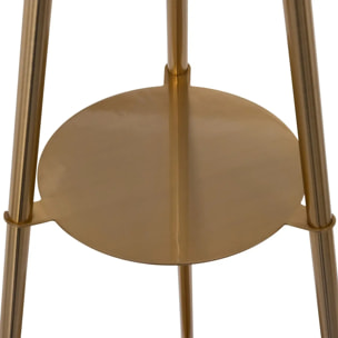 Lampadaire trépied "Arthus" doré H163cm
