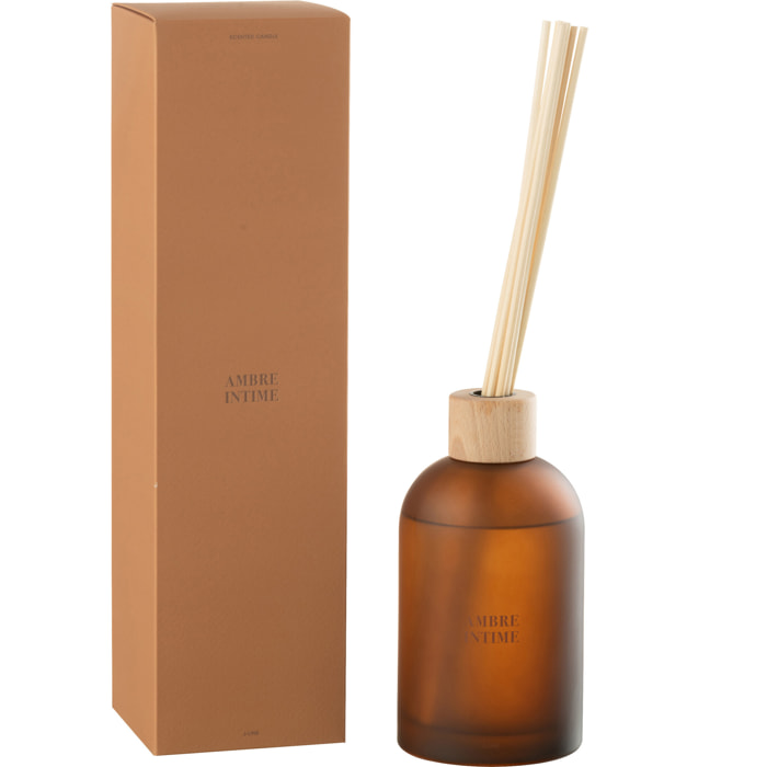 J-Line Bâtonnets parfumés Accords Essentiels - Ambre Intime - ocre - 550 ml