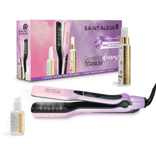 Lisseur vapeur SAINT ALGUE Titanium Dreams rose/violet + 2 soins