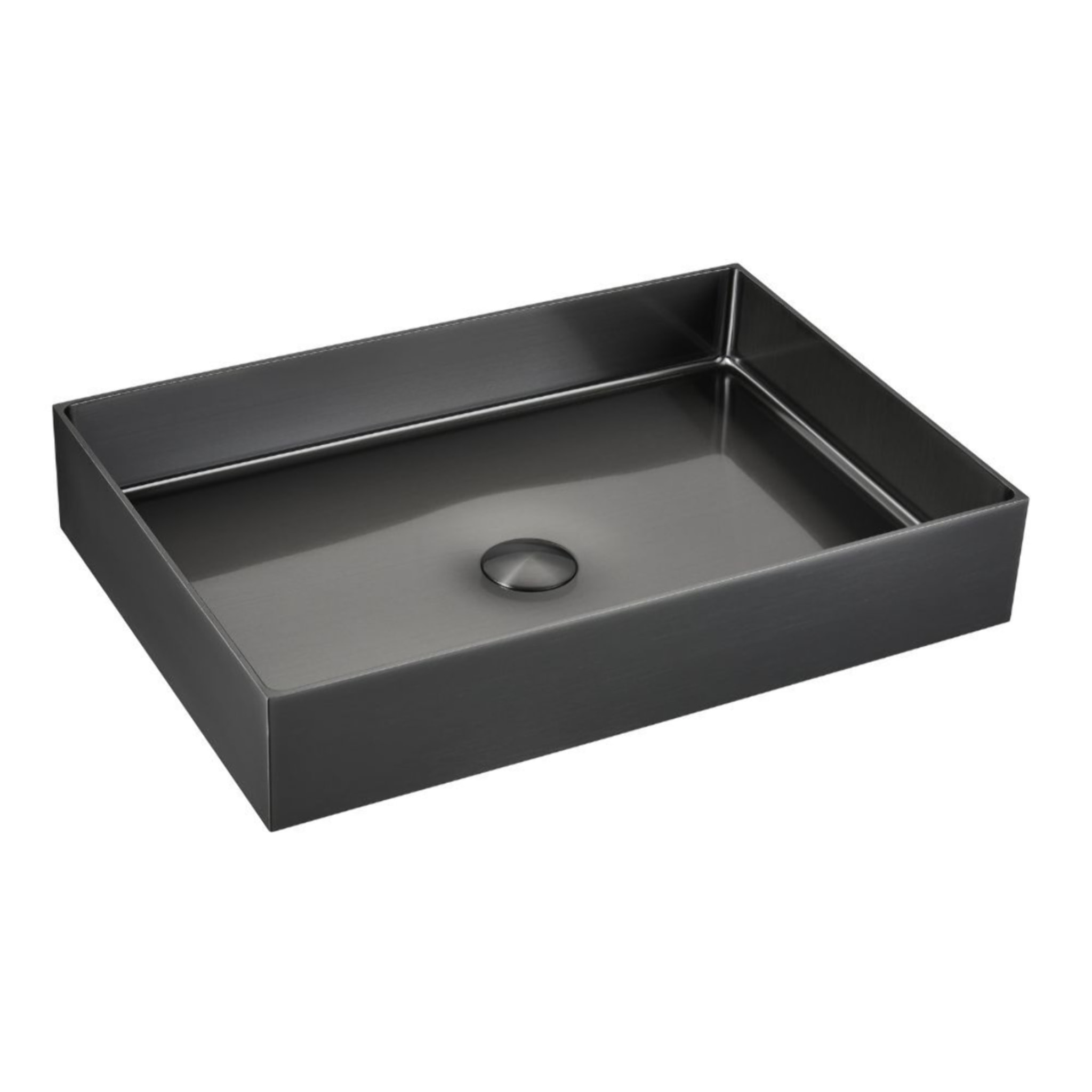 Vasque à poser acier 55x38x10 cm inoxydable 304 Céramia avec bonde + mitigeur lavabo Grohe Dice (TMLBGM1018922430)