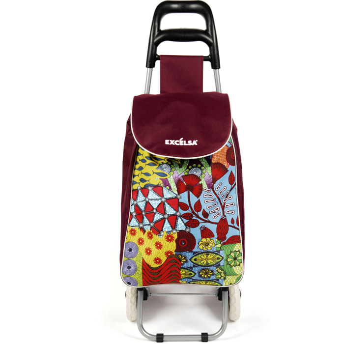 Excelsa chariot de sumpermarché Afrika polyester 38 L multicolore