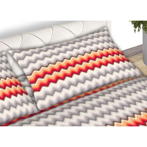 Completo Lenzuola Disegno Trek Arancio CN