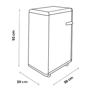 Easy - Mobiletto Portabombola In Pvc 1 Anta