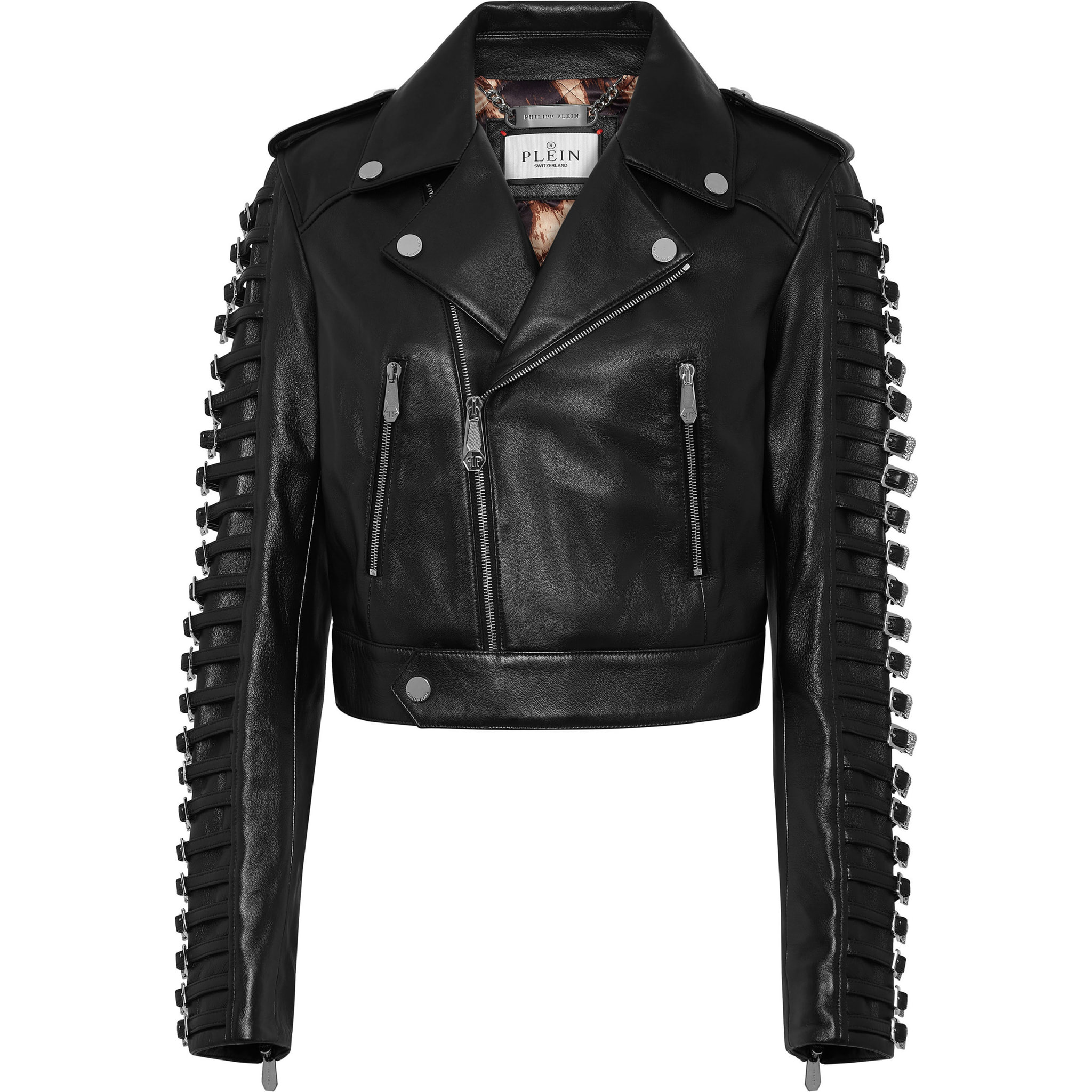 PHILIPP PLEIN Chaqueta de cuero SKULL