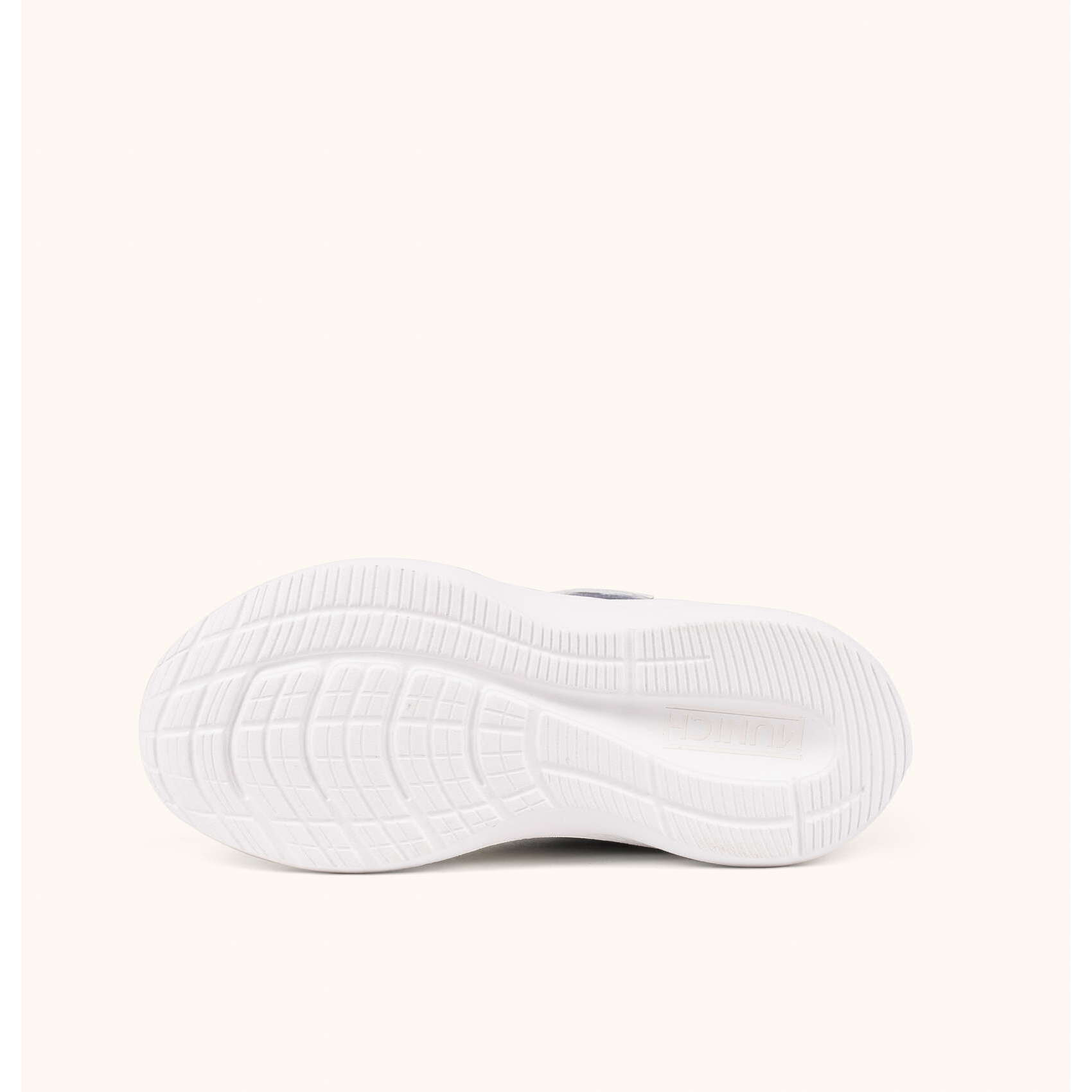 Zapatilla Deportiva Infantil Blanca y Negra con Detalles Amarillos MUNICH MINI LETA 09