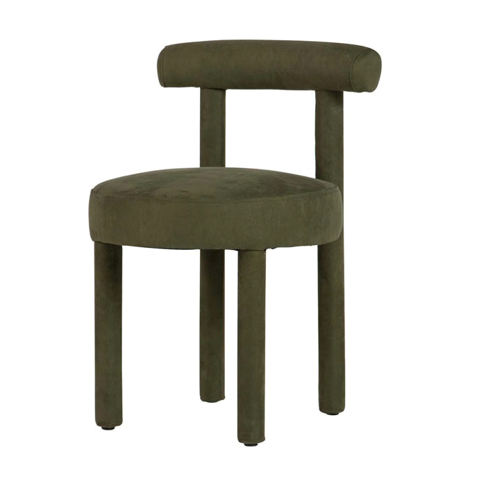 Silla Madera Arce Velvet Verde 49x52x75 Cm