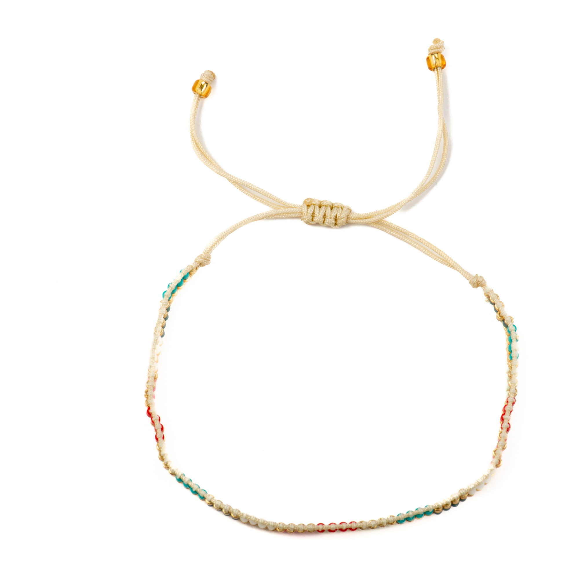Pulsera con Cristal Multicolor acabado oro 18k
