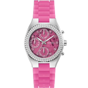 Guess Orologio Analogico Al Quarzo Sparkling Pink