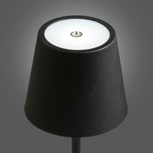 Lampada da tavolo ricaricabile Bradford in metallo nero