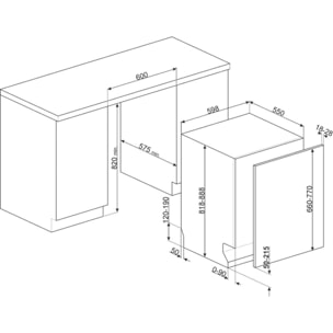 Lave vaisselle encastrable SMEG STL323AL