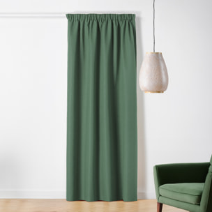 Rideau occultant galon fronceur  - Effet chiné - Vert