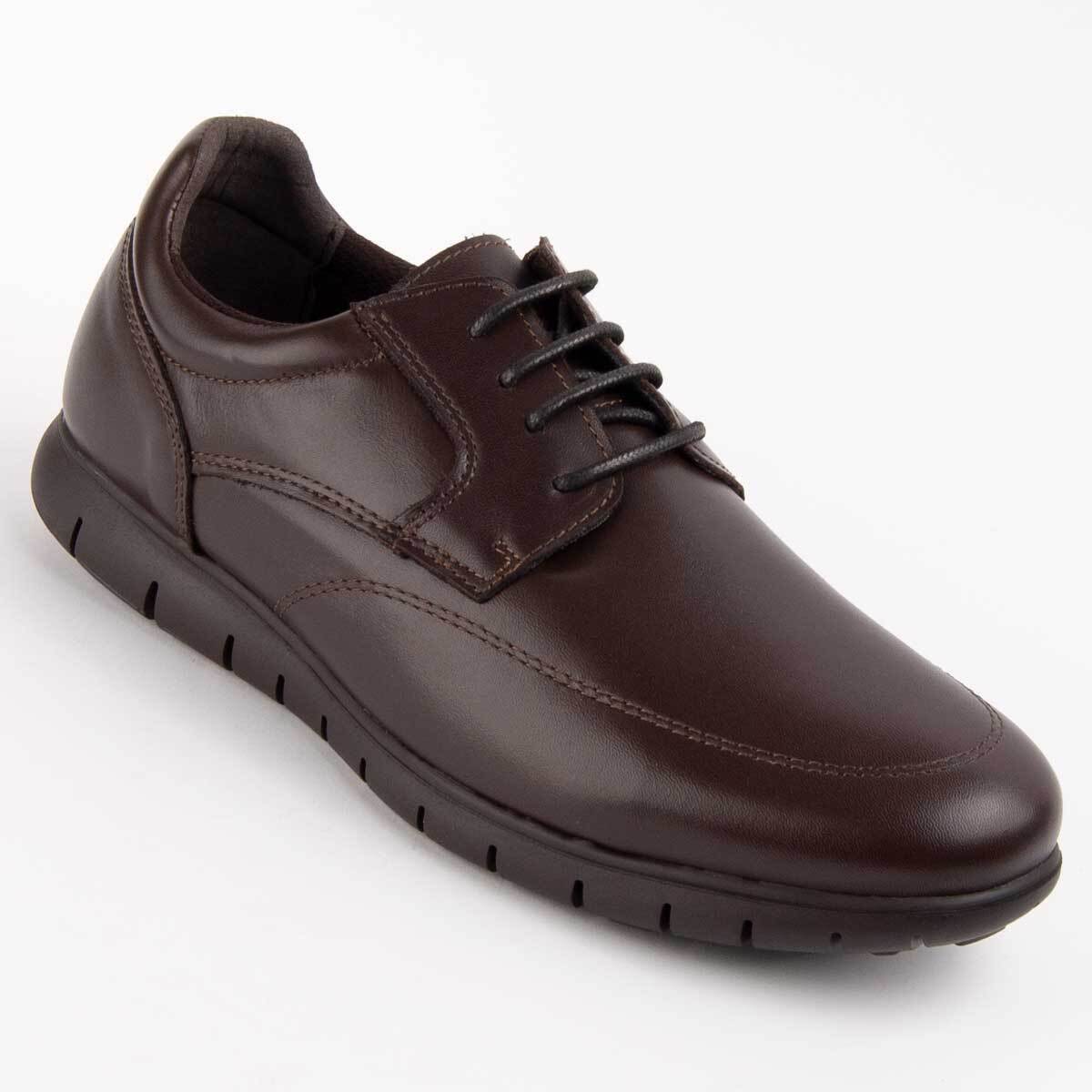 Zapato Oxford De Piel - Marron