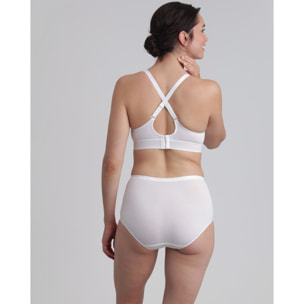 Sujetador sin aros blanco de algodón orgánico Feel Good Support