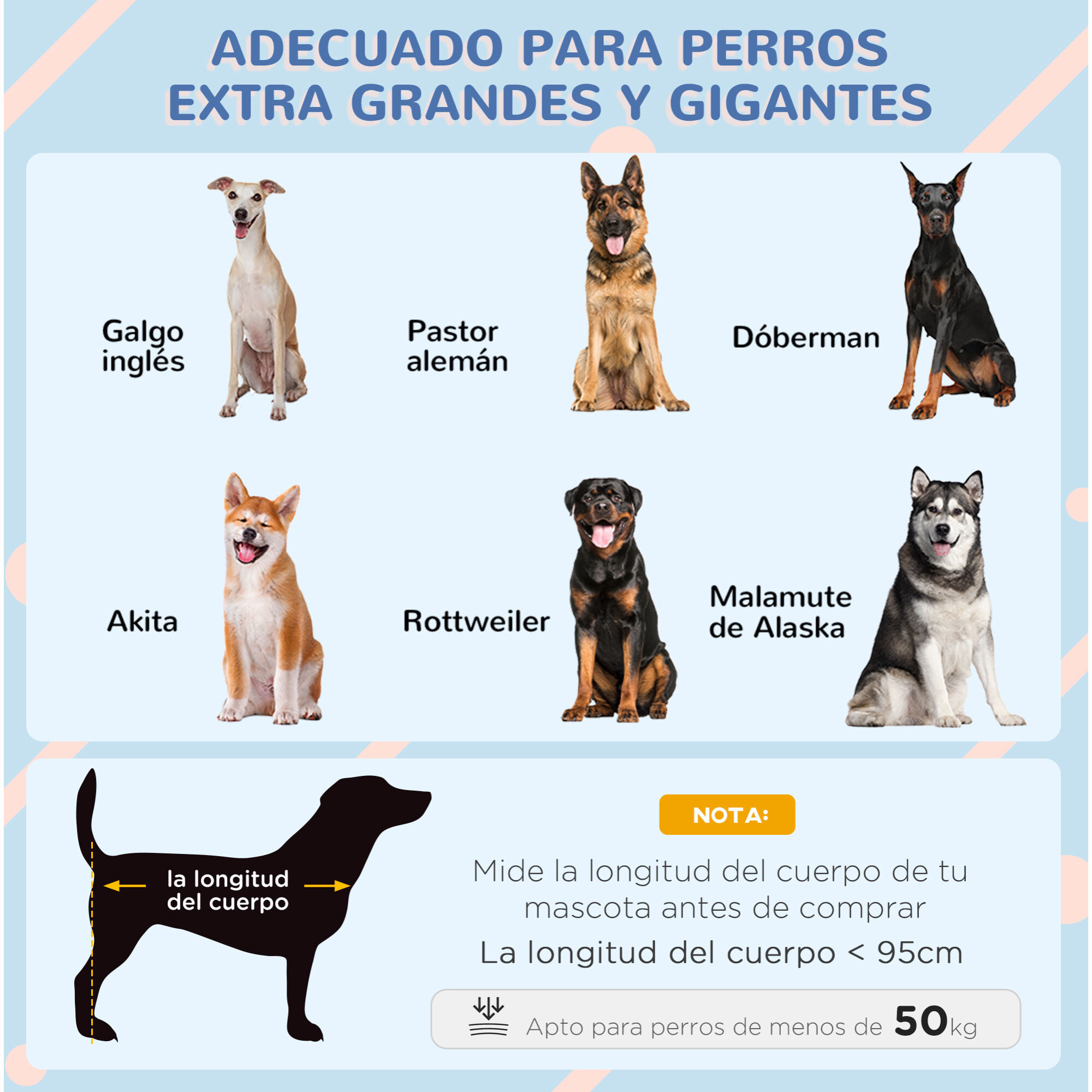 Caseta para Perros con Cubierta Exterior 130x85x95 cm Cama Elevada para Mascotas con Cojín y Ventanas de Malla Enrollable para Perros Grandes Gris