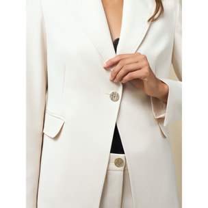 Oltre - Blazer with tailored stitching - Blanco