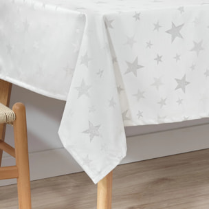 Nappe en tissu jacquard fil d'argent PSC4736A