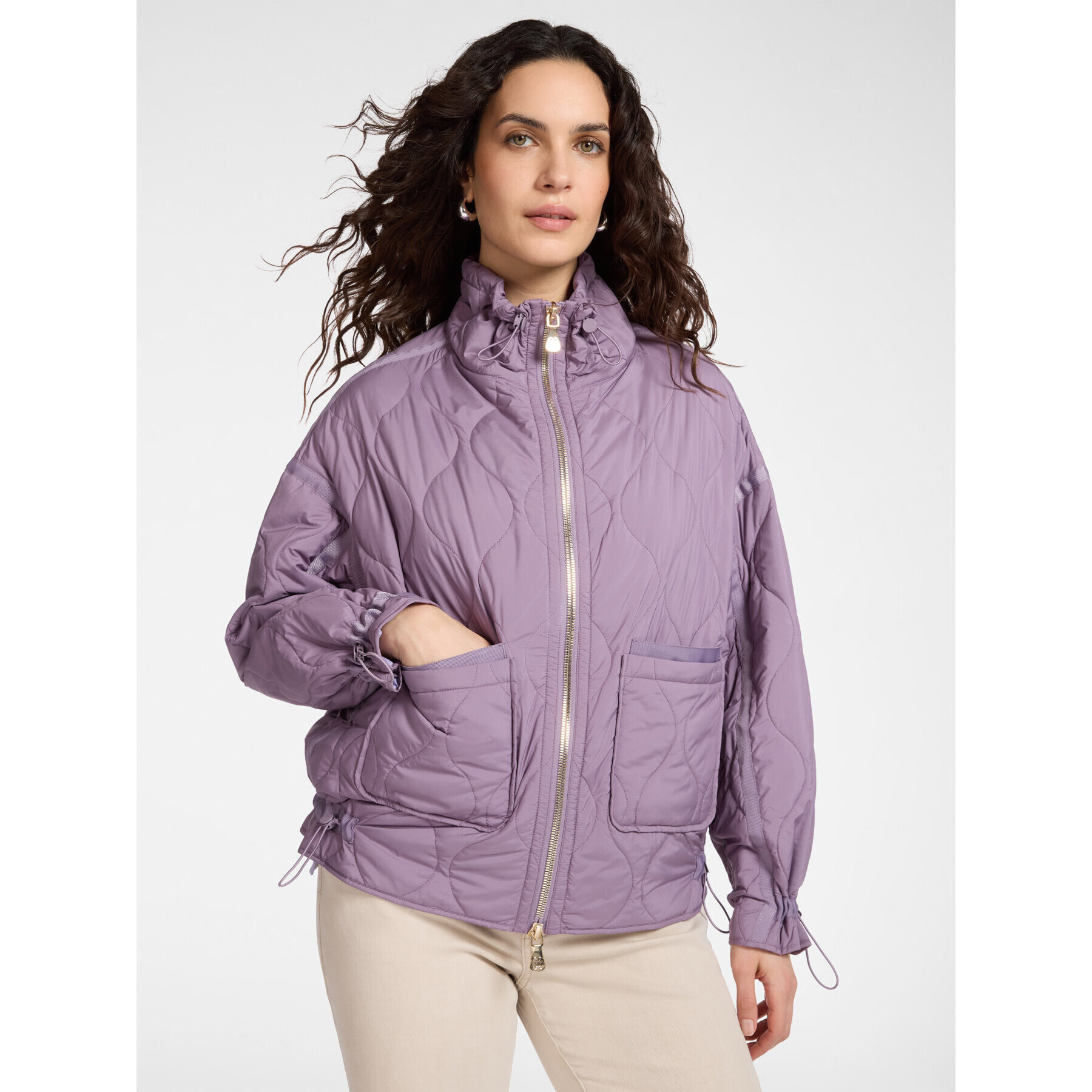 Elena Mirò - Plumífero ligero de nylon acolchado - Violeta