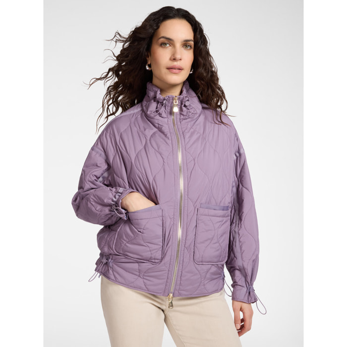 Elena Mirò - Plumífero ligero de nylon acolchado - Violeta