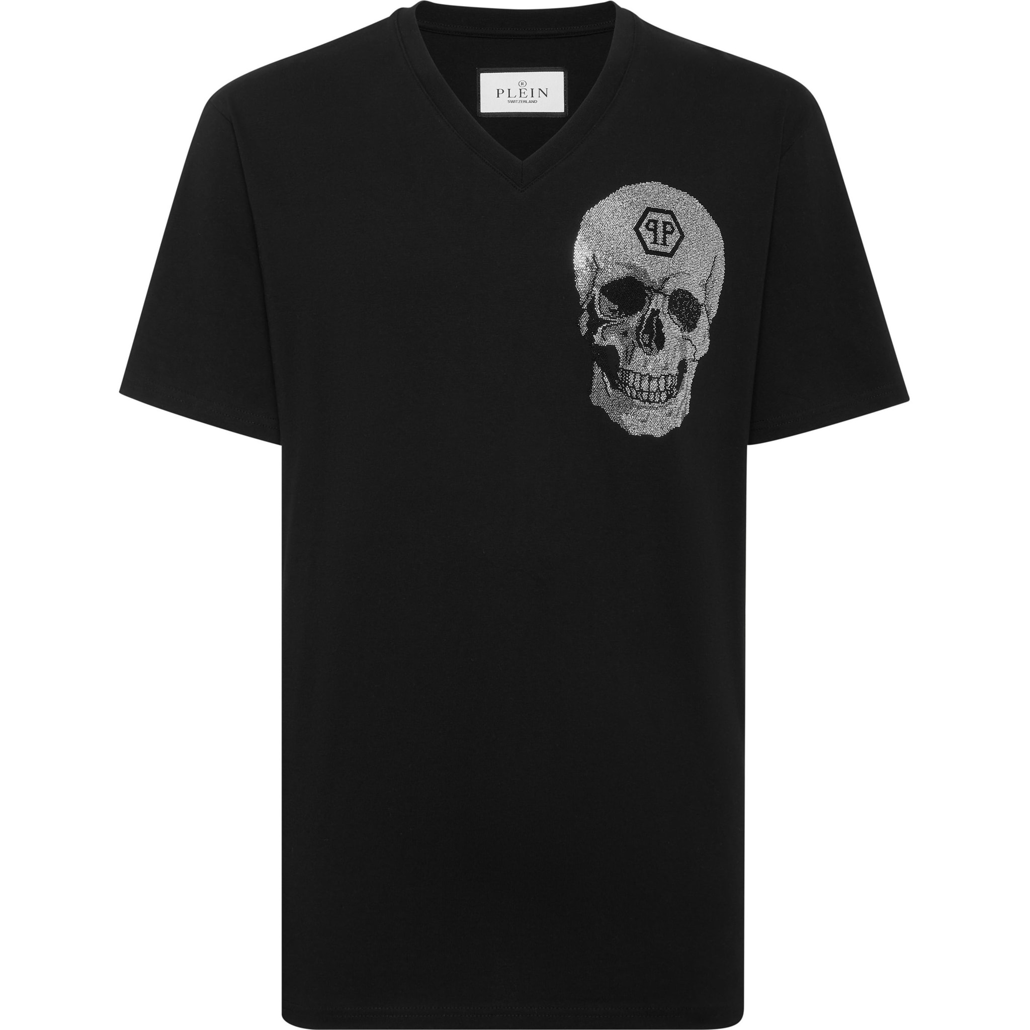 PHILIPP PLEIN T-Shirt V-Neck Ss SKULL