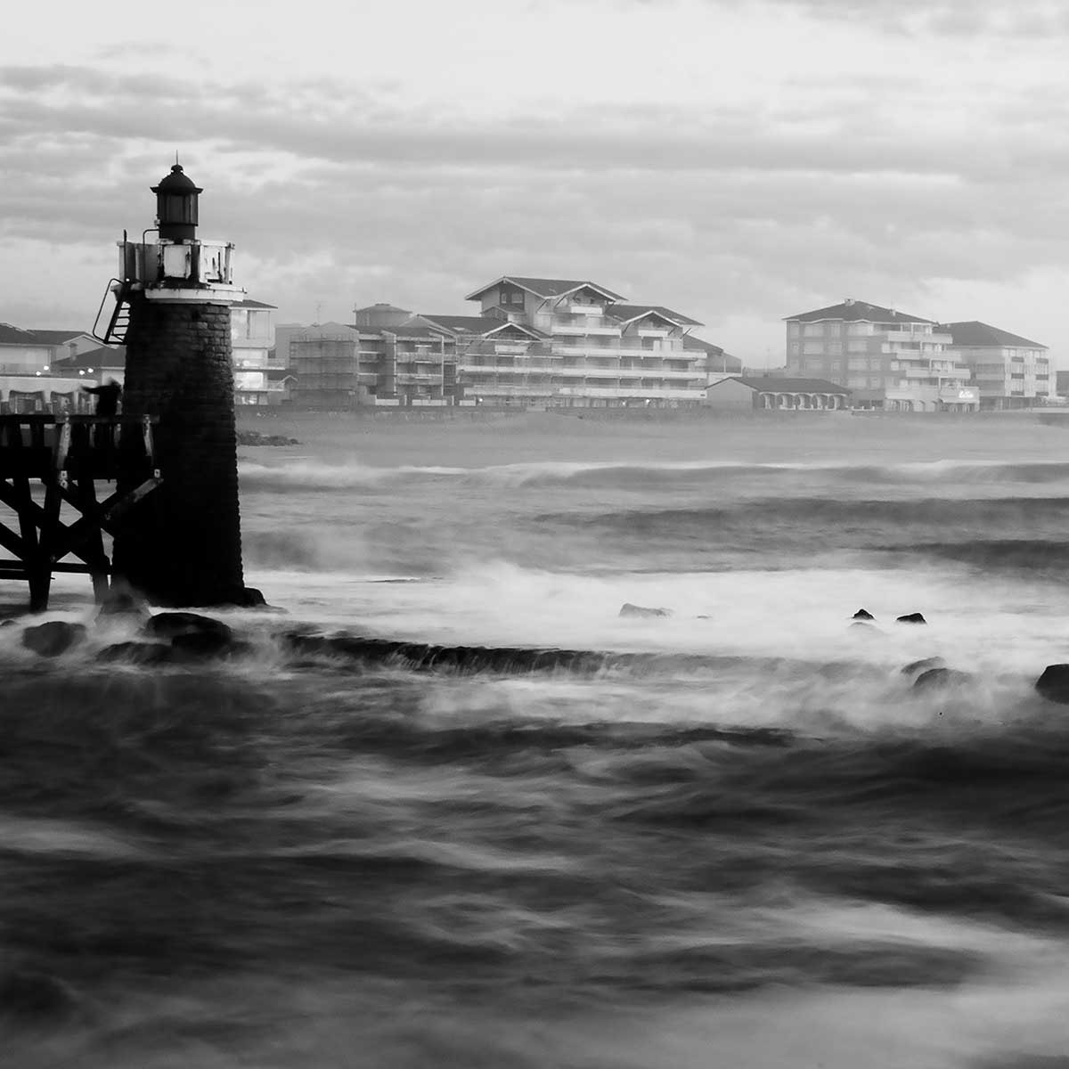 Tableau photo phare de capbreton Toile imprimée