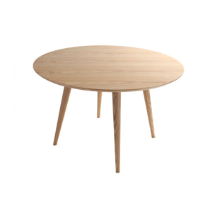 Table à manger ronde frêne D120 cm LIVIA