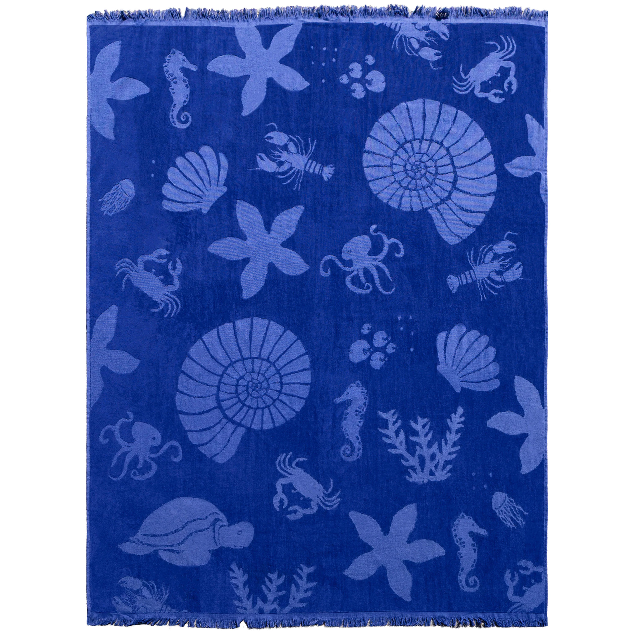 Serviette de plage éponge velours Jacquard ciselée - Starfish - 140x180cm - 340g/m²