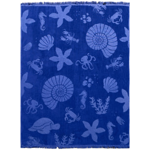 Serviette de plage éponge velours Jacquard ciselée - Starfish - 140x180cm - 340g/m²