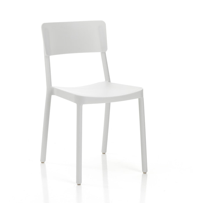 Tomasucci lot de 4 chaises d'intérieur/extérieur ANJA BLANC