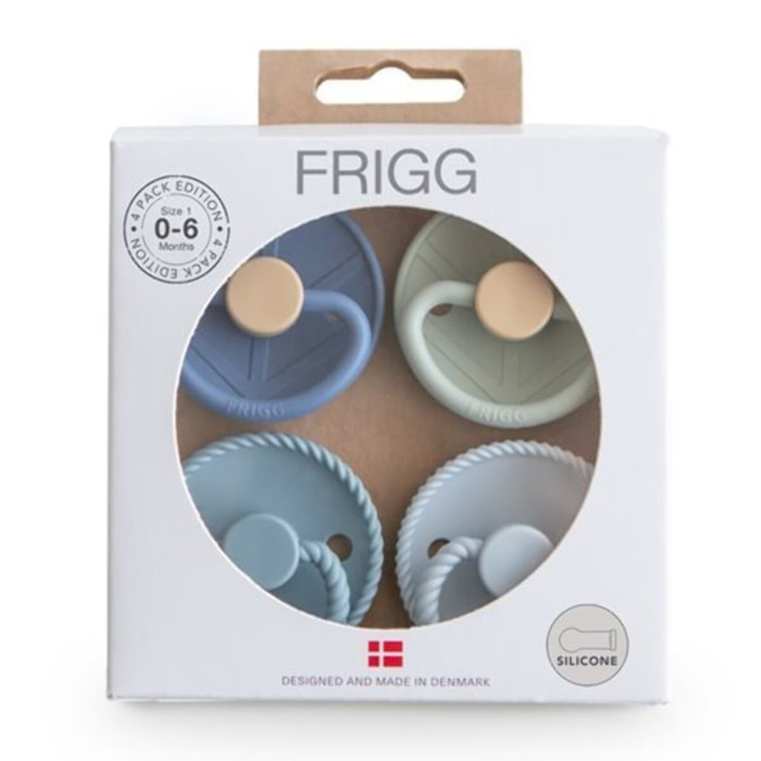 Frigg Pack 4 Chupetes Silicona Mixed