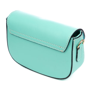 Annone borsa a tracolla donna. Pelle autentica finitura Ruga.