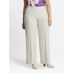 Fiorella Rubino - Pantaloni dritti con fibre in TENCEL™ - Beige