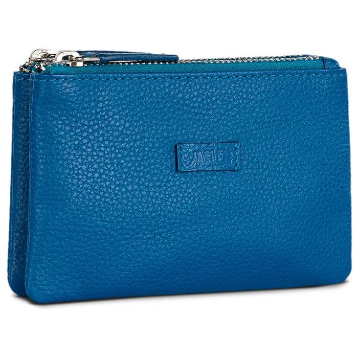 Monedero Piel Mujer Jaslen Amberes Azul