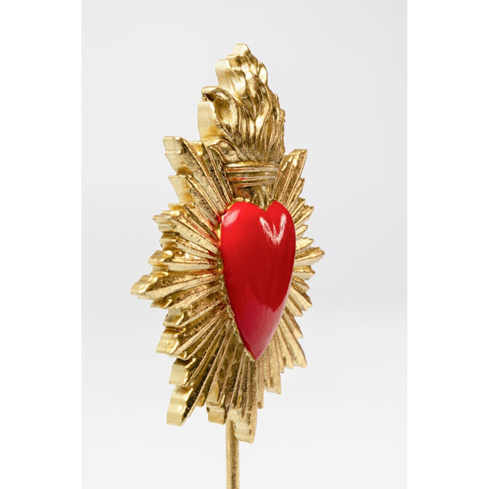 Déco coeur enflammé 31cm Kare Design