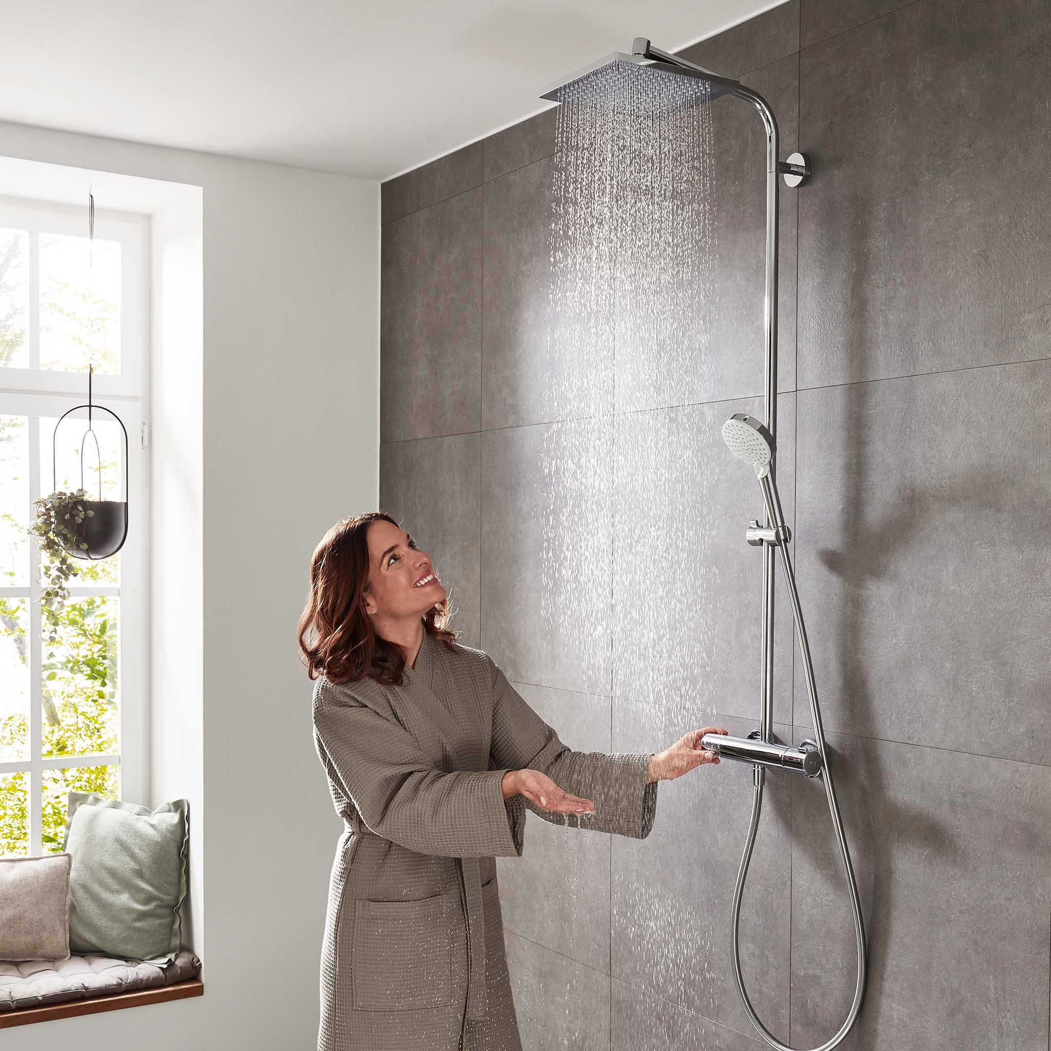 Colonne de douche Crometta E 240 EcoSmart avec mitigeur thermostatique