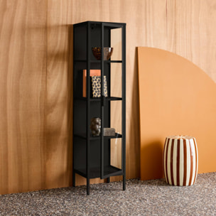 Buffet de rangement acier et verre trempé 1 porte 160cm ARKANSAS