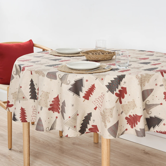 Nappe ronde en résine anti-taches Laponia 52-100