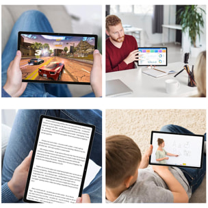 DAM Tablet 4G WiFi. SO Android 13. Pantalla 10,3'' resolución 2K. UNISOC T616, Octa-core ARM-Cortex 6GB RAM + 128GB. Doble cámara 5 + 13mpx. 24,3x0,82x16,2 Cm. Color: Negro