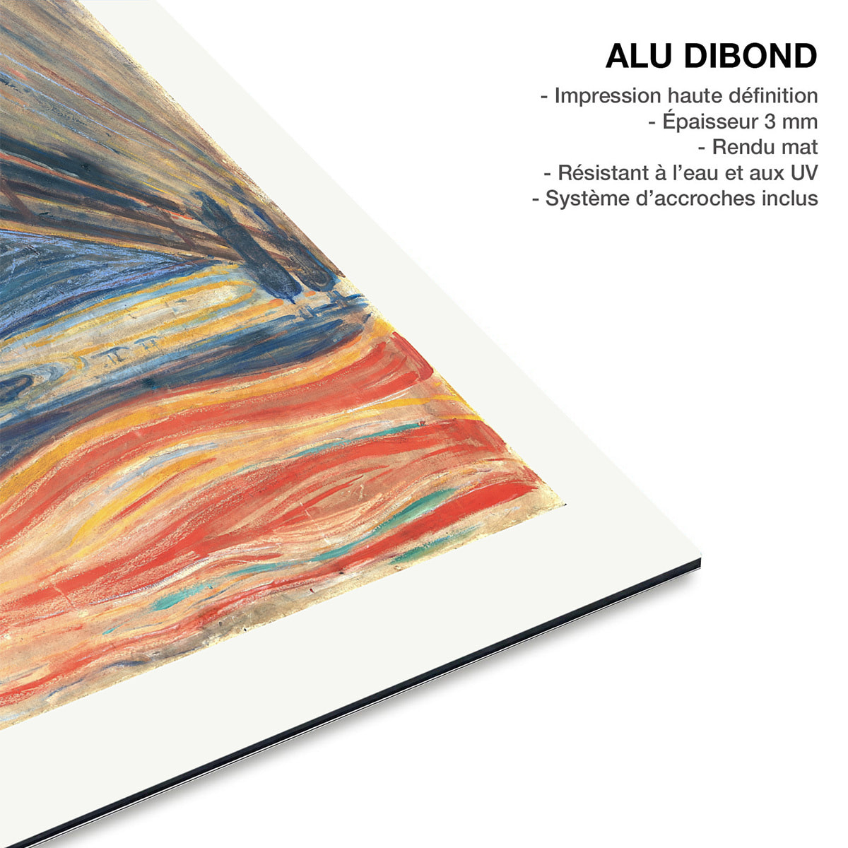 Tableau tableau Le Cri Tableau alu Dibond