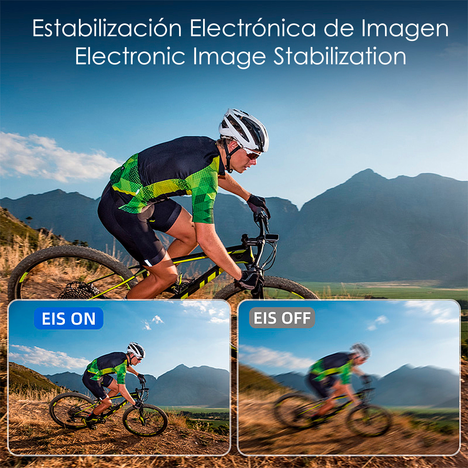 Camera Sportiva AT-M44 R 5k 30fps con 47,75 mpx, schermo da 2" con una moltitudine di accessori sportivi e WIFI.