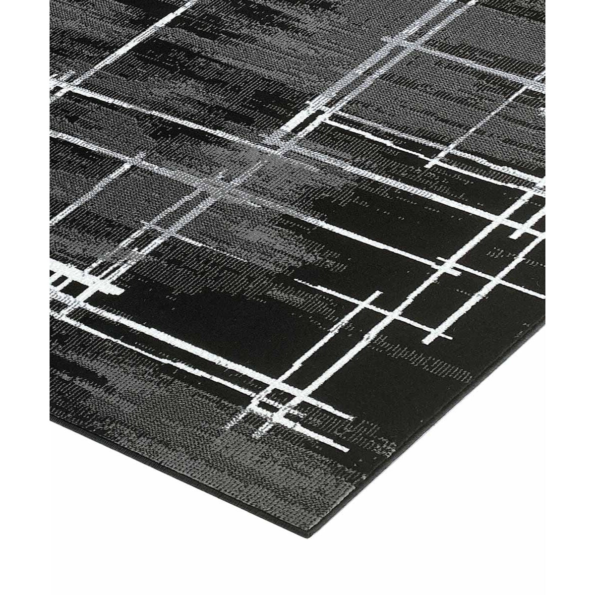 Tappeto Soggiorno Salotto Moderno Nero