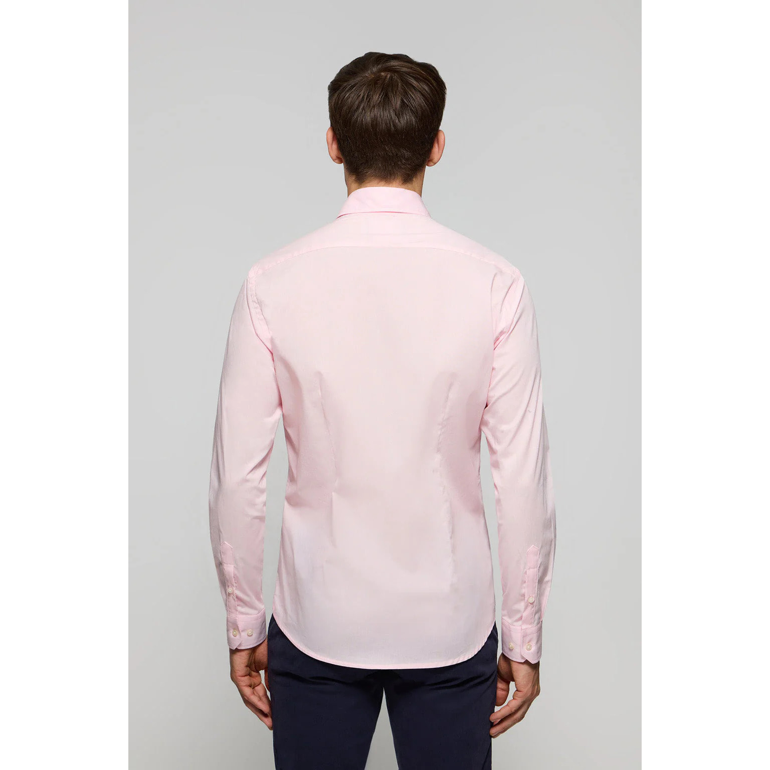 Camisa superslim fit rosa de algodón con logo Polo Club