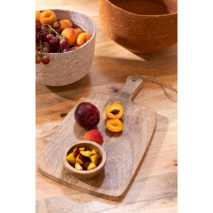 J-Line planche à découper Mango + bol - bois - naturel - small