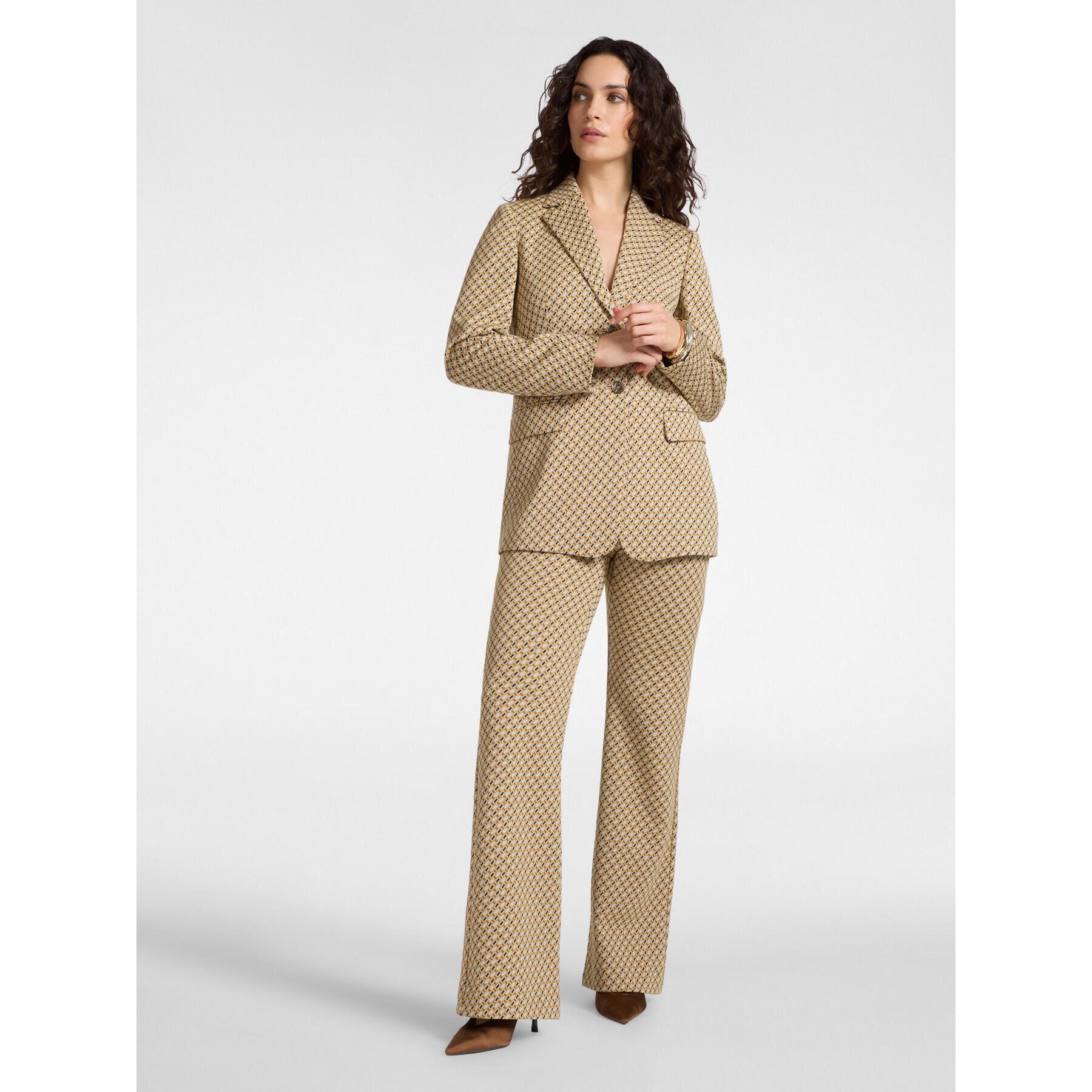 Elena Mirò - Blazer jacquard stretch - Beige