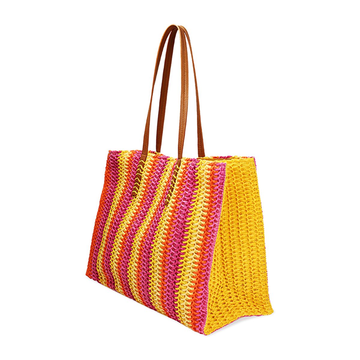 Borsa donna mare grande gialla in raffia