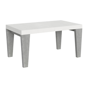 Table Spimbo Mix Extensible dessus Frêne Blanc structure Ciment 90x160 Allongée 420