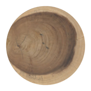 Tabouret rond en bois de suar D30 cm - Lewa