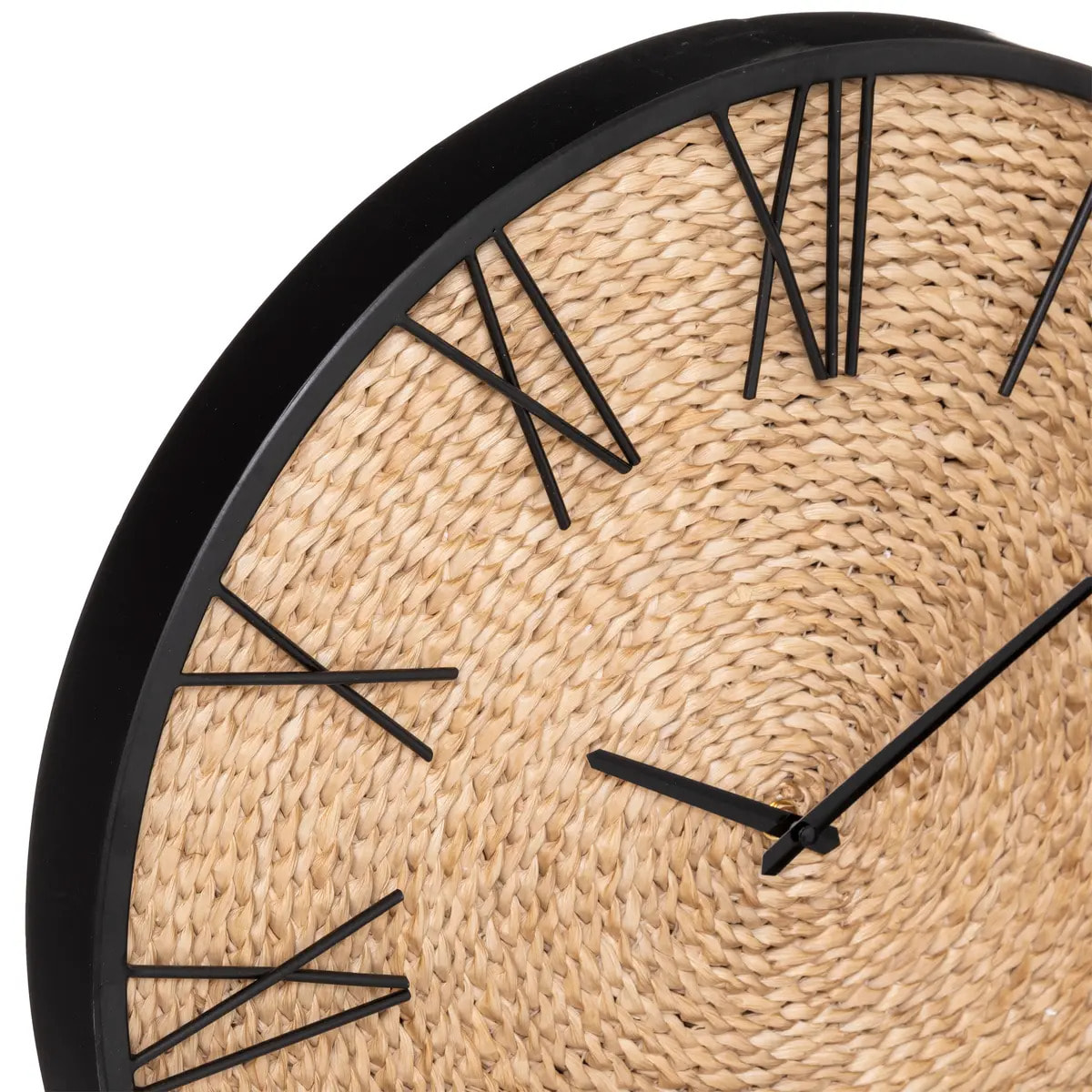 Horloge "Nico" paille D50cm